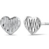 Sterling Silver Hearts Earrings