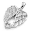 Sterling Silver Wings Heart Pendant, Jewelry Gift For Her