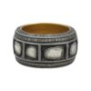 Royal Ploki-Diamond Black Gold Plated Ring