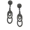 Black gold plated diamond earring
