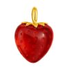 Cherry Glass Stone Gold Plated Pendant