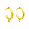 Gold plated plain earring hoop for customize