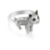 Dog lovers silver without stone ring