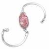 Sterling Silver Bracelet With A Rhodochrosite Gemstone.
