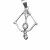 Old Style Bow And Arrow 925 Silver Pendant
