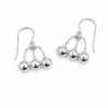 Sterling Silver Plain Ball Dangle Drop Earrings