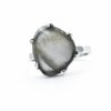 Grey Sapphire 925 Silver Simple Ring