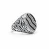 BLACK AND WHITE CZ 925 SILVER RING