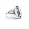 Snake And Moon 925 Silver Ring