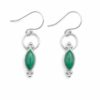 PURE SILVER MALACHITE EARRING