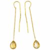 SILVER GOLD PLATED CITRINE STONE EARRINGS