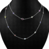 925 STERLING SILVER MULTI STONE NECKLACE